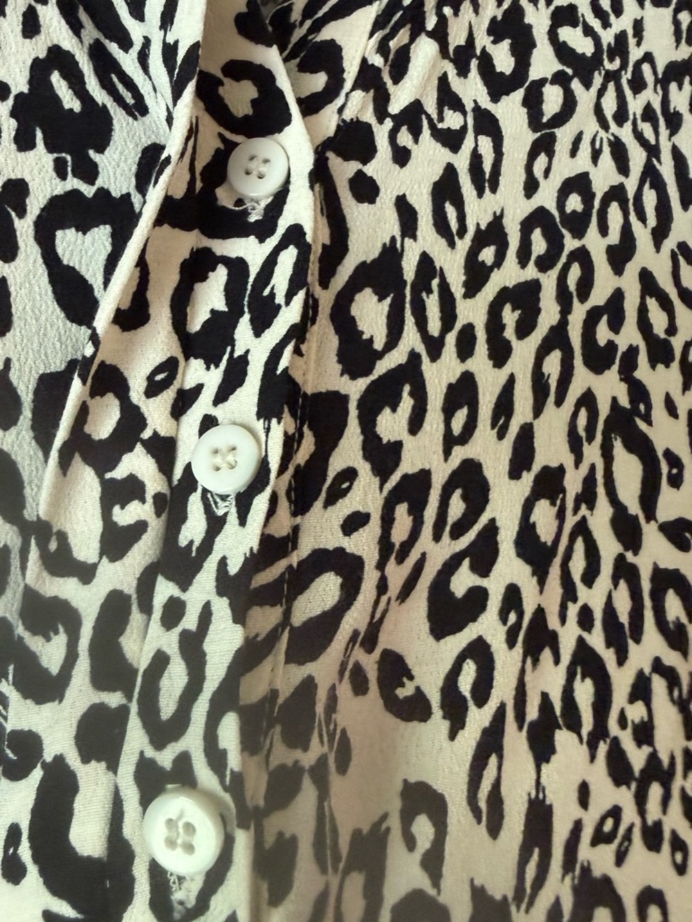 Anthropologie Black & White Leopard Print Long Sleeve Maxi Dress - Picture 6 of 7